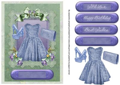 Ladies Floral and Lace Card Front