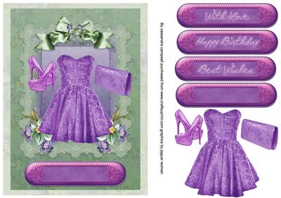 Ladies Floral and Lace Card Front