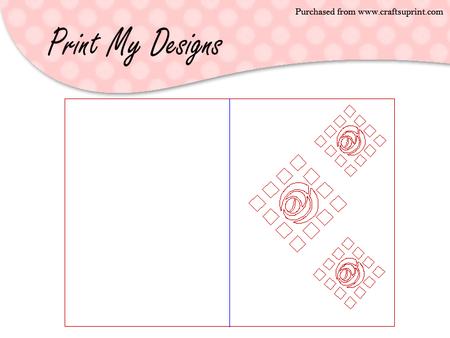 Rennie Mackintosh Style Flowers Craft Robo Card