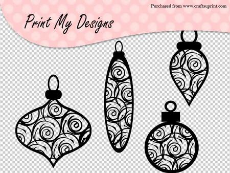 Christmas Baubles 3 Craft Robo File And Png