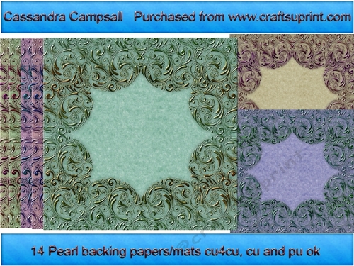 14 victorian style mats  cu ok