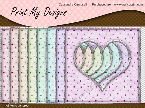 stunning 8 x 8 Frames card fronts toppers / backgrounds