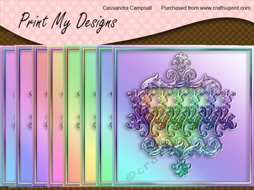 stunning 8 x 8 Frames card fronts toppers / backgrounds