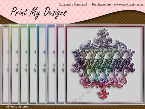stunning 8 x 8 Frames card fronts toppers / backgrounds