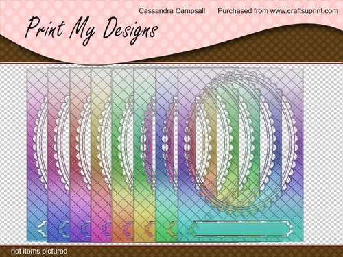 stunning 8 x 8 Frames card fronts toppers / backgrounds