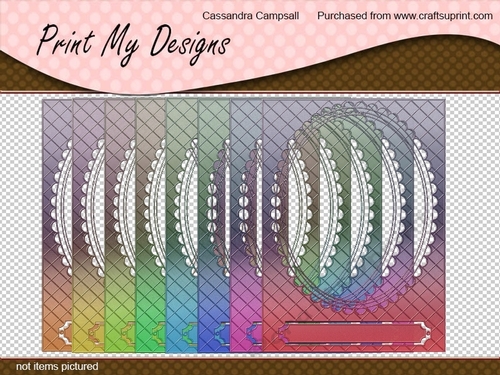 stunning 8 x 8 Frames card fronts toppers / backgrounds