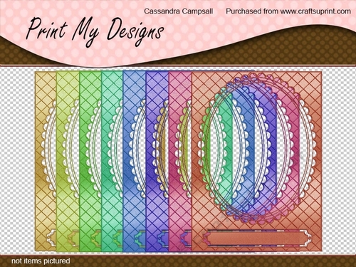 stunning 8 x 8 Frames card fronts toppers / backgrounds