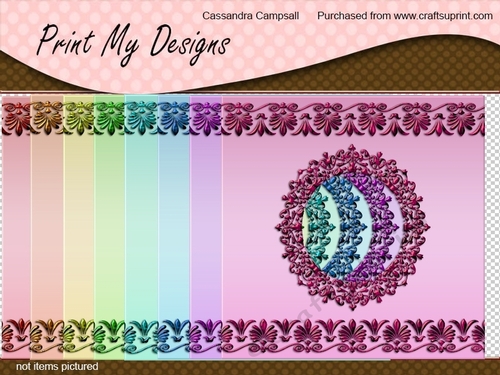 8 x 8 Frames card fronts toppers / backgrounds