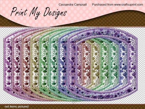 8 x 8 Frames card fronts toppers / backgrounds