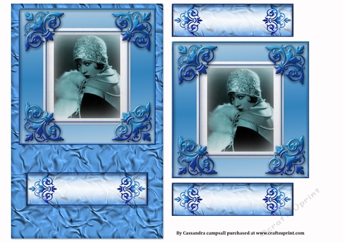 vintage Elegant Lady Quick card