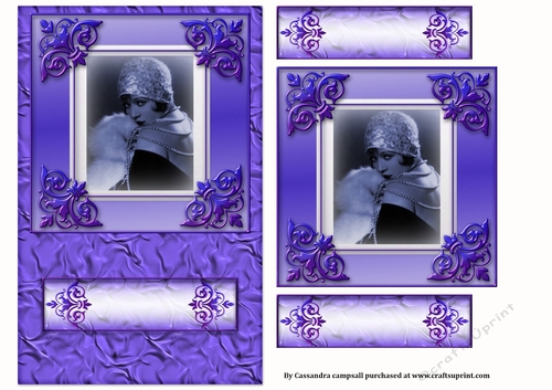 vintage Elegant Lady Quick card
