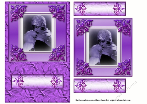 vintage Elegant Lady Quick card