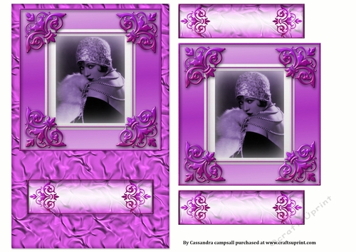 vintage Elegant Lady Quick card