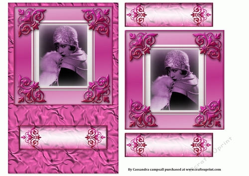 vintage Elegant Lady Quick card