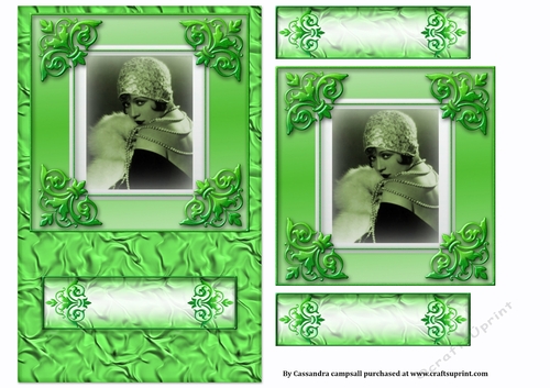 vintage Elegant Lady Quick card