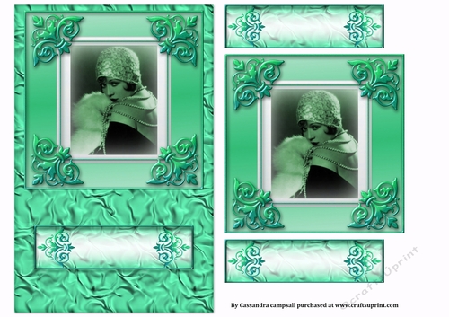 vintage Elegant Lady Quick card