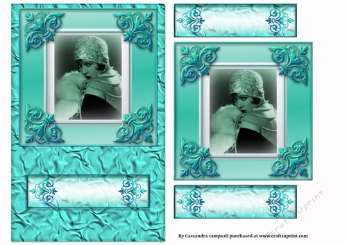 vintage Elegant Lady Quick card