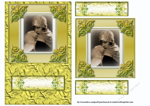 vintage Elegant Lady Quick card