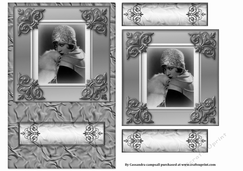 vintage Elegant Lady Quick card