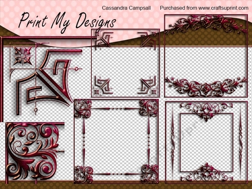 Decorative frames 8x8 300dpi png files cu4cu ok