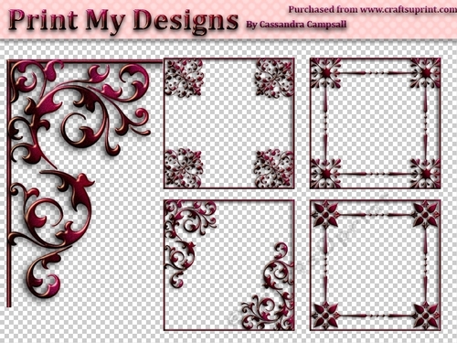 Decorative frames 8x8 300dpi png files cu4cu ok