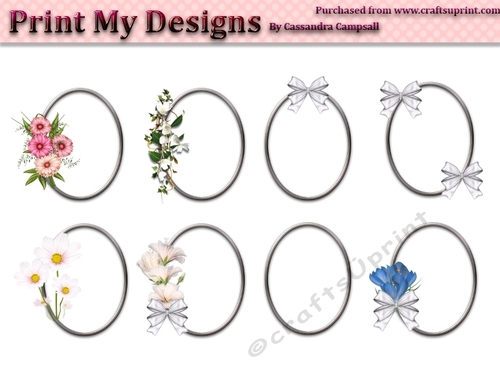 Floral frame 300dpi png