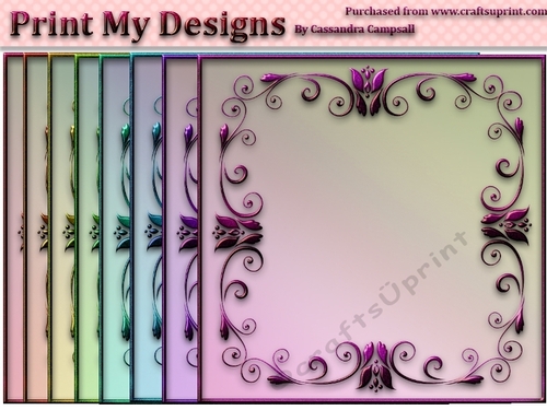 8x8 ornate style frames 300dpi png