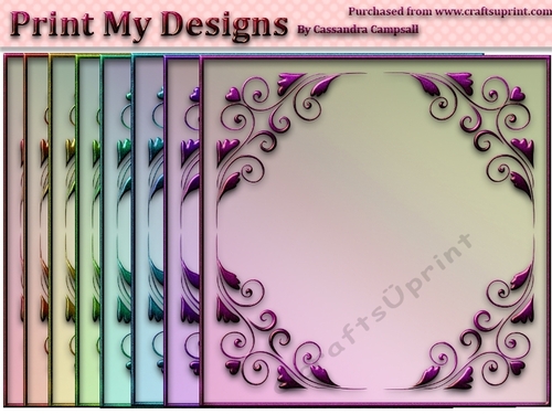 8x8 ornate style frames 300dpi png