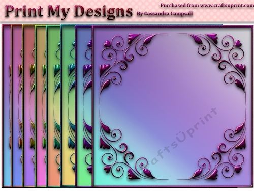 8x8 ornate style frames 300dpi png