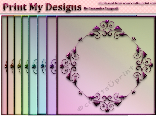 8x8 ornate style frames 300dpi png