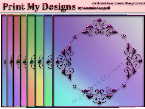 8x8 ornate style frames 300dpi png