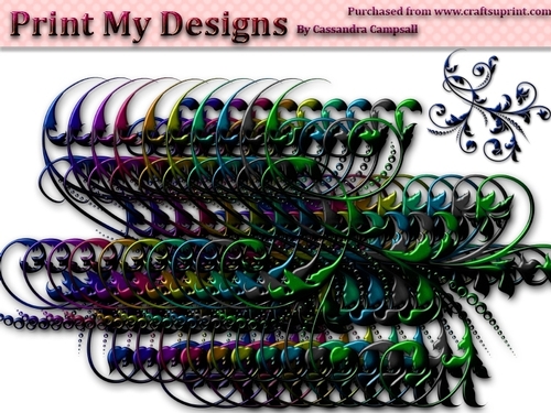Fancy Floral Shapes cu4cu