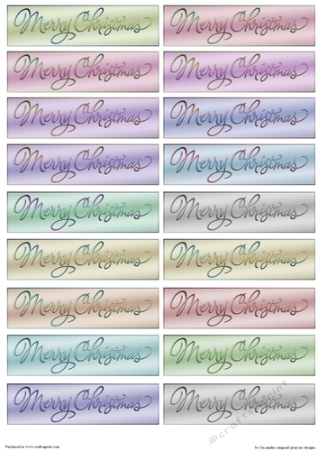 Christmas Sentiment Tags
