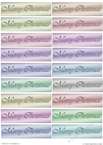Christmas Sentiment Tags