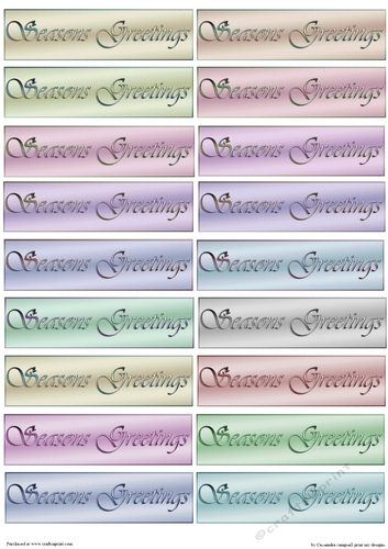 Christmas Sentiment Tags