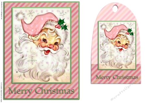 Christmas Card Front with matching Tag