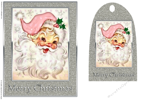 Christmas Card Front with matching Tag