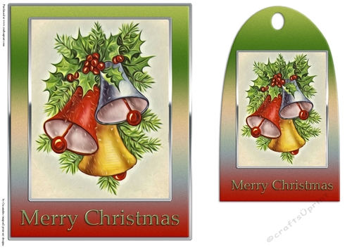 Christmas Card Front with matching Tag
