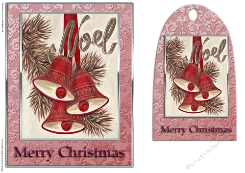 Christmas Card Front with matching Tag