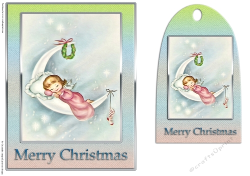 Christmas Card Front with matching Tag