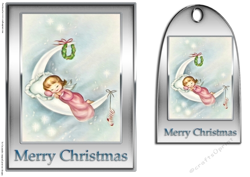 Christmas Card Front with matching Tag
