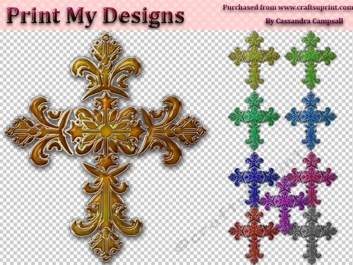 10 cross  embellishments