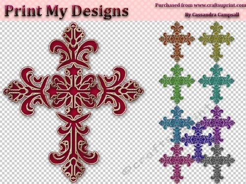 10 cross  embellishments
