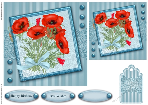 Birthday Floral Quick card