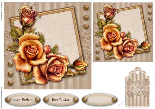 Birthday Floral Quick card