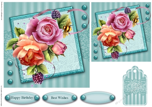 Birthday Floral Quick card