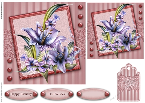 Birthday Floral Quick card