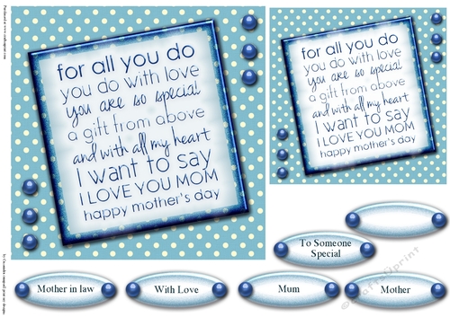 Mothers day Quick Card