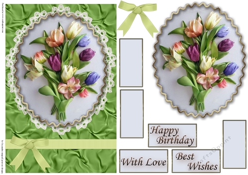 Birthday Floral Quick card
