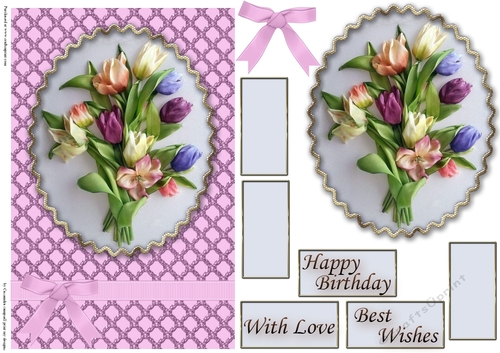 Birthday Floral Quick card